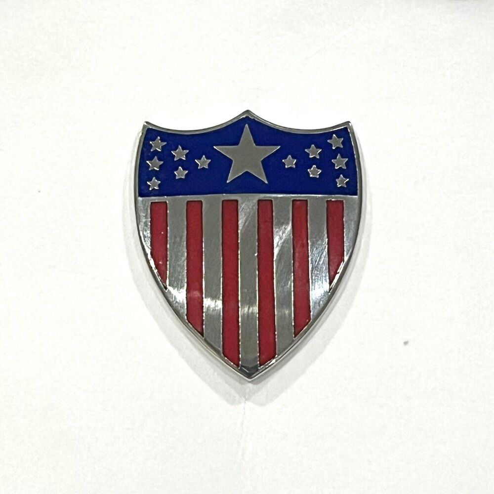 US Army Adjutant General Corps Officer Vintage Dual-Post Shield Rank Pin